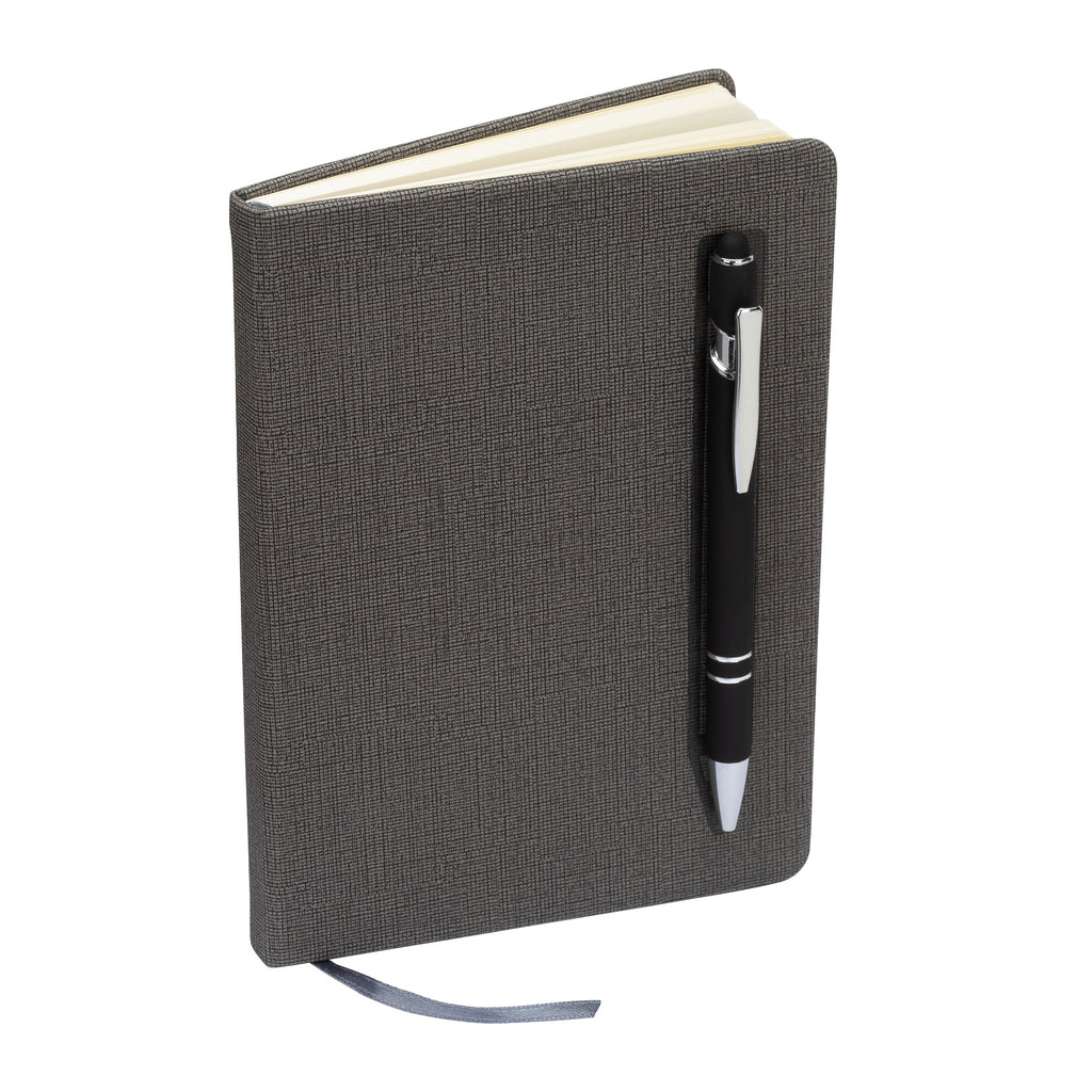 Logomark Grey Manhatten Gift Set w/ Magnetic Journal and Pen
