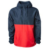 Independent Trading Co. Unisex Classic Navy/Red Lightweight Windbreaker Pullover
