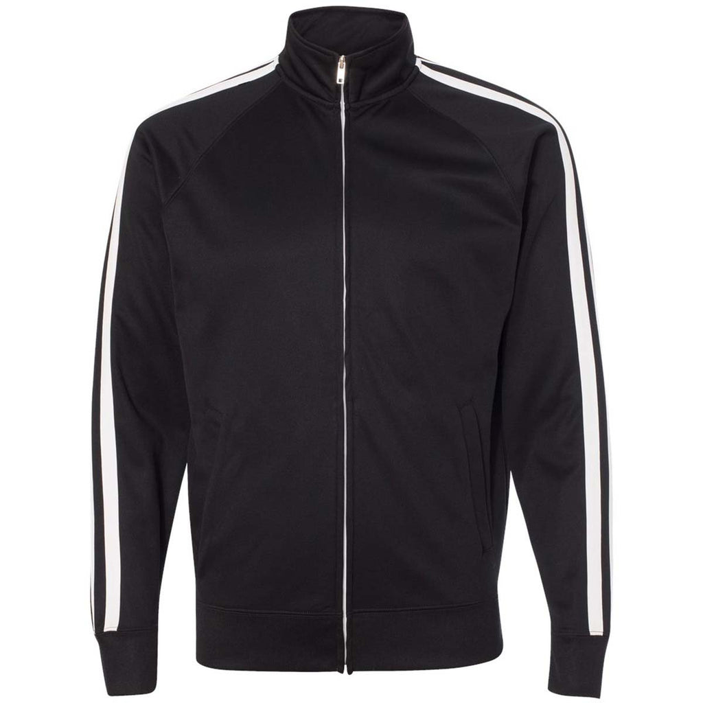 Independent Trading Co. Unisex Black Poly-Tech Full-Zip Track Jacket