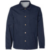 Independent Trading Co. Men's Classic Navy Water Resistant Windbreaker Coaches Jacket