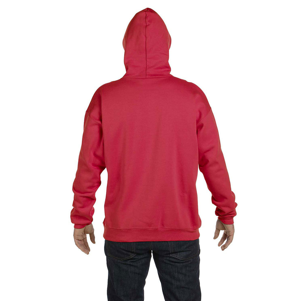 Hanes Men's Deep Red 9.7 oz. Ultimate Cotton 90/10 Pullover Hood