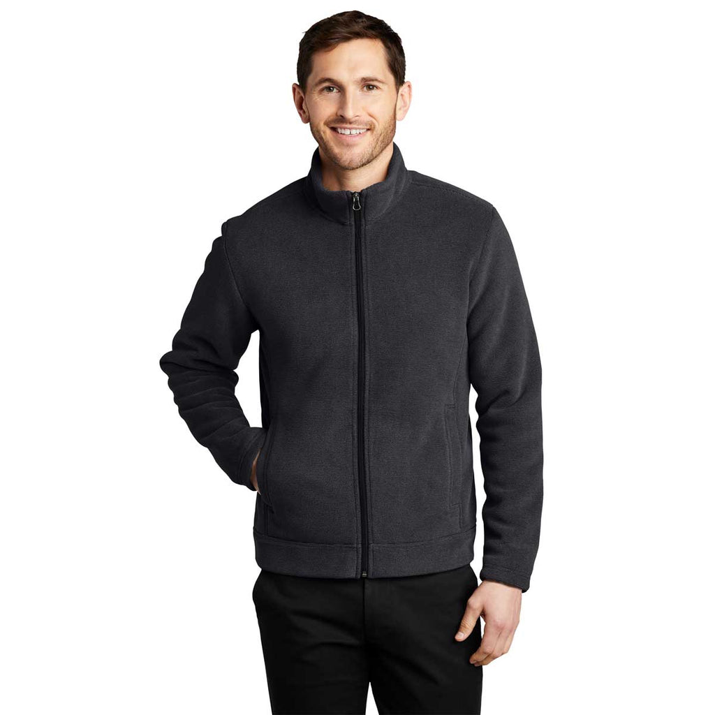 Port Authority Men's Graphite/Deep Black Ultra Warm Brushed Fleece Jacket