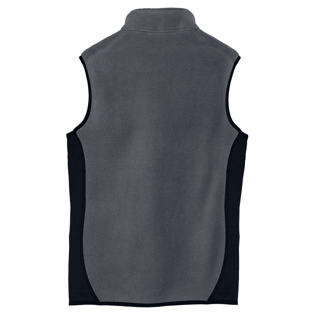 Port Authority Men's Charcoal Heather/Black R-Tek Pro Fleece Full-Zip Vest