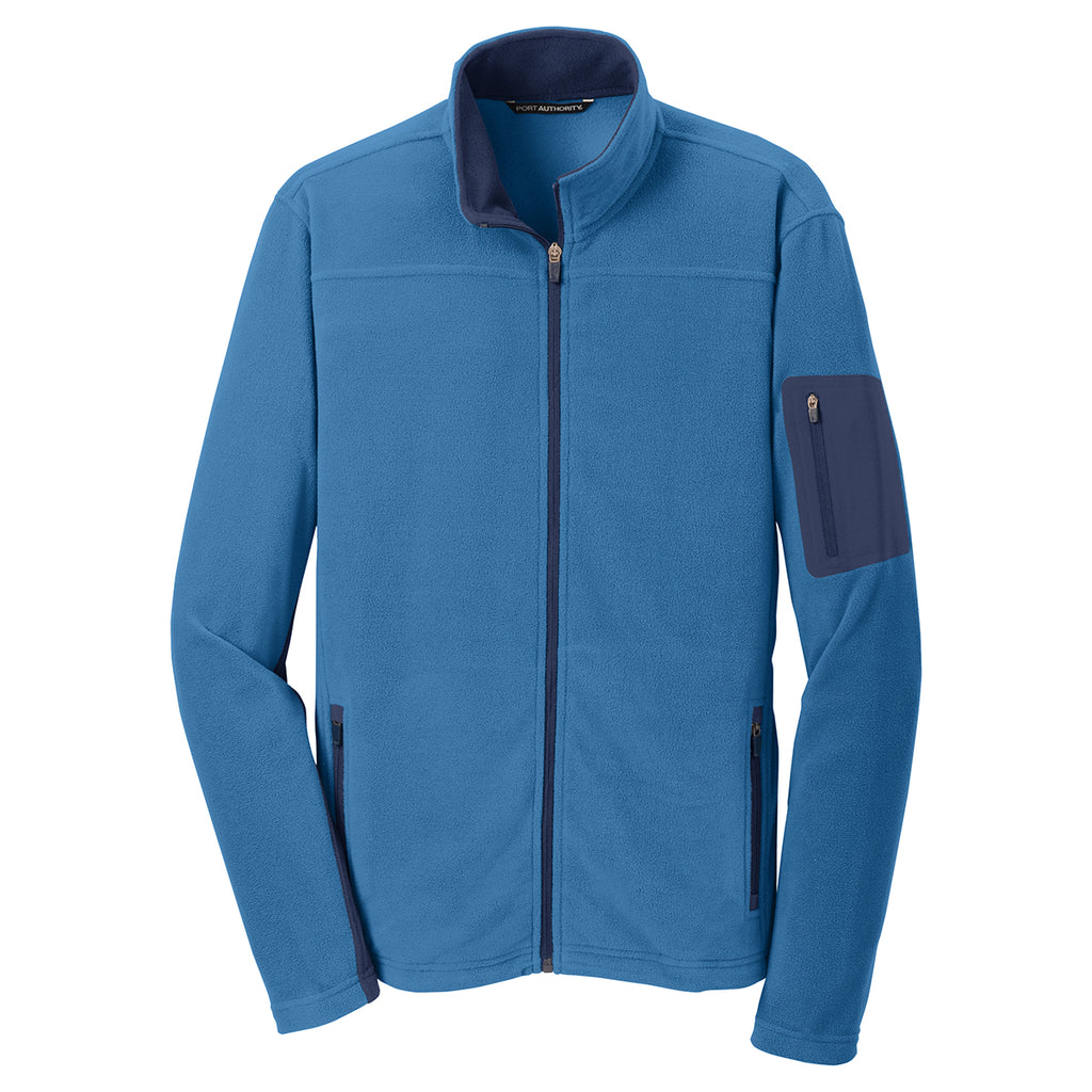 Port Authority Men's Regal Blue/Dress Blue Navy Summit Fleece Full-Zip