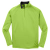 Sport-Tek Men's Lime Shock/Black Sport-Wick 1/4-Zip Fleece Pullover