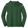 Sport-Tek Men's Forest Green/White Tech Fleece Colorblock Hooded Sweatshirt