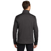 Port Authority Men's Dark Charcoal Heather Diamond Fleece Quarter Zip Pullover