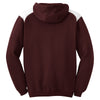 Sport-Tek Men's Maroon Pullover Hooded Sweatshirt with Contrast Color