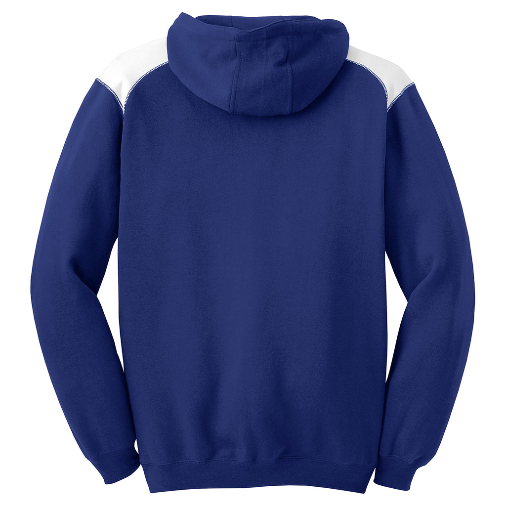 Sport-Tek Men's Royal Pullover Hooded Sweatshirt with Contrast Color