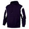 BAW Men's Purple/White Color Panel Fleece Hooded