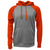 BAW Men's Heather Black/Orange Raglan Sleeve Fleece Hooded