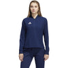 adidas Women's Team Navy Blue/White Under The Lights Long Sleeve Woven 1/4 Zip