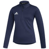 adidas Women's Team Navy Blue/White Under The Lights Long Sleeve Woven 1/4 Zip