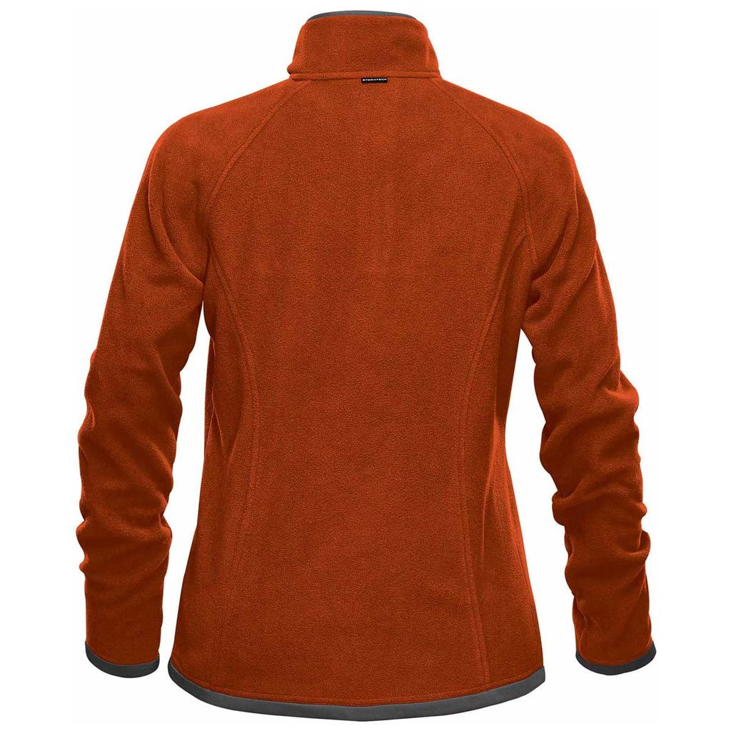 Stormtech Women's Burnt Orange/Graphite Shasta Tech Fleece Quarter Zip