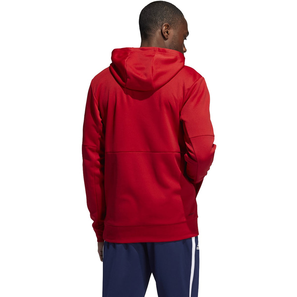 adidas Men's Team Power Red/White Team Issue Pullover