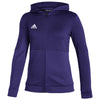 adidas Women's Team Collegiate Purple/White Team Issue Full Zip Jacket