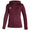 adidas Women's Team Collegiate Burgundy/White Team Issue Full Zip Jacket