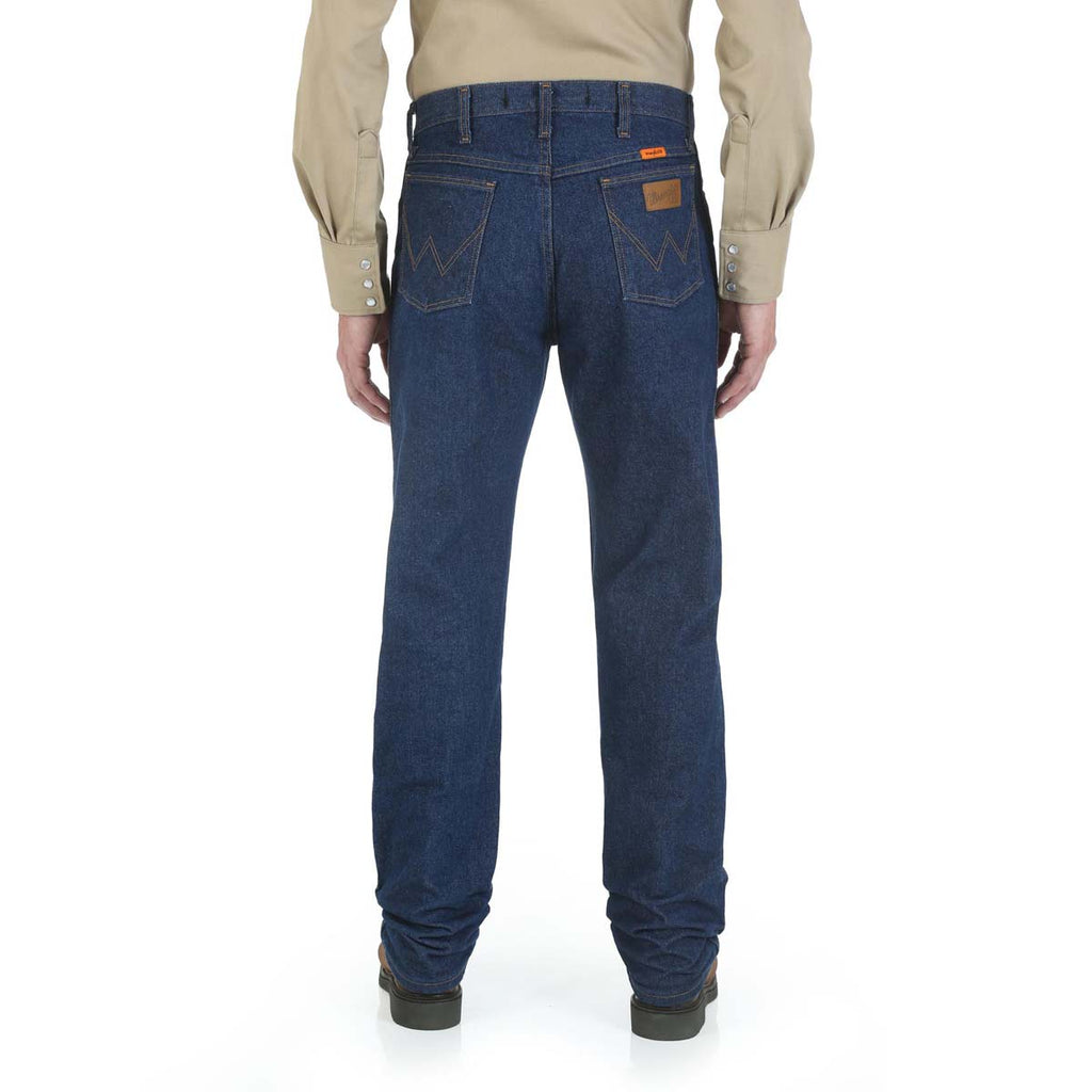 Wrangler Men's Dark Wash Flame Resistant Original Fit Jeans
