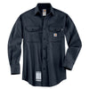 Carhartt Men's Tall Dark Navy Flame-Resistant Work-Dry Lightweight Twill Shirt