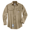 Carhartt Men's Tall Khaki Flame-Resistant Work-Dry Lightweight Twill Shirt