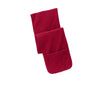 Port Authority Red Extra Long Fleece Scarf with Pockets