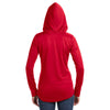 Russell Athletic Women's True Red Tech Fleece Quarter-Zip Pullover Hood