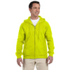 Gildan Men's Safety Green DryBlend 9 oz. 50/50 Full Zip Hoodie
