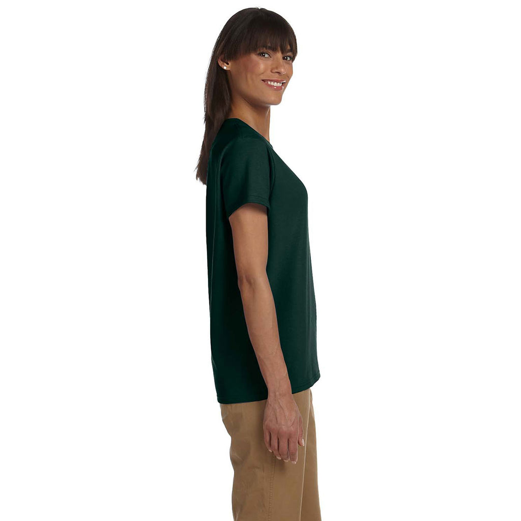 Gildan Women's Forest Green Ultra Cotton 6 oz. T-Shirt