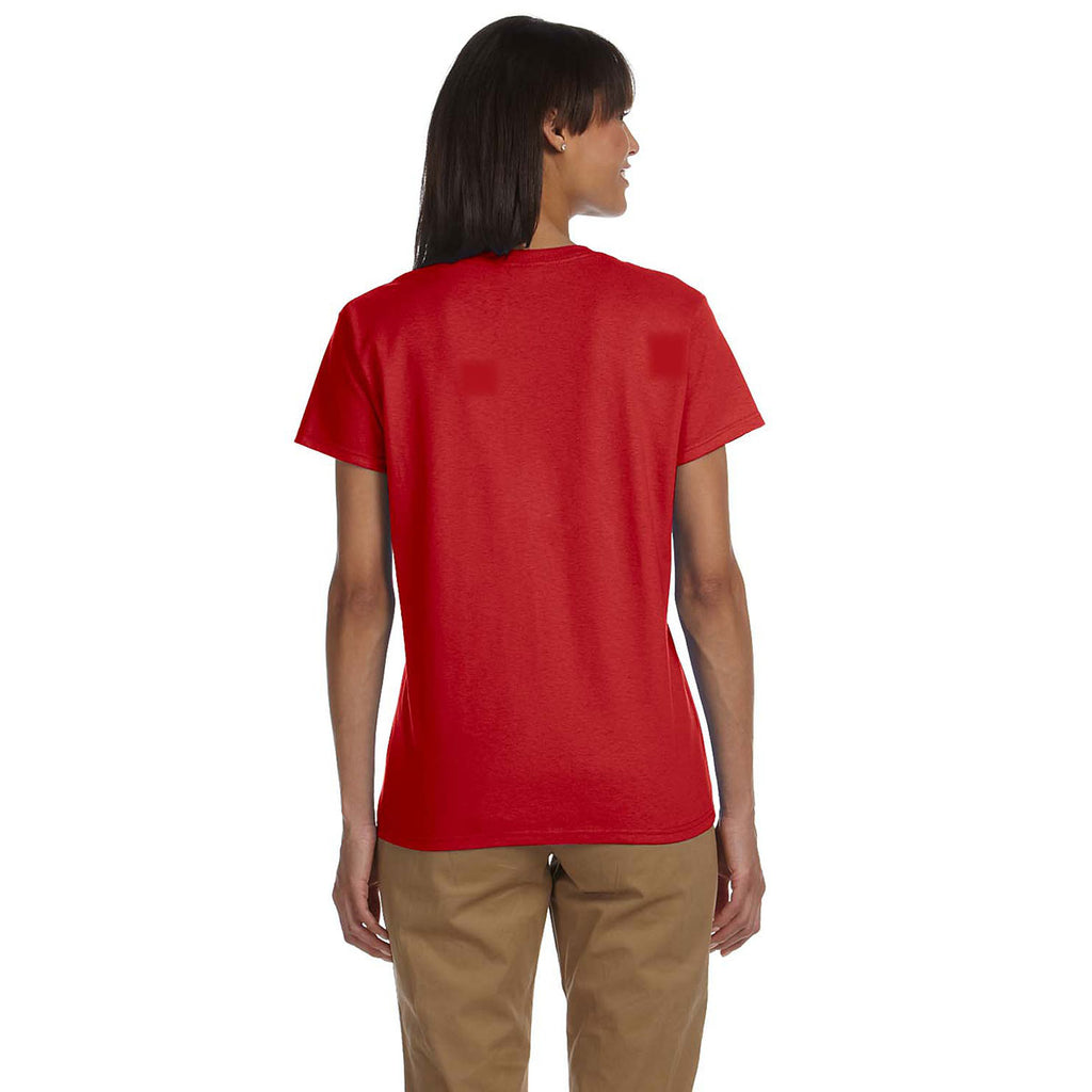 Gildan Women's Red Ultra Cotton 6 oz. T-Shirt