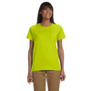 Gildan Women's Safety Green Ultra Cotton 6 oz. T-Shirt