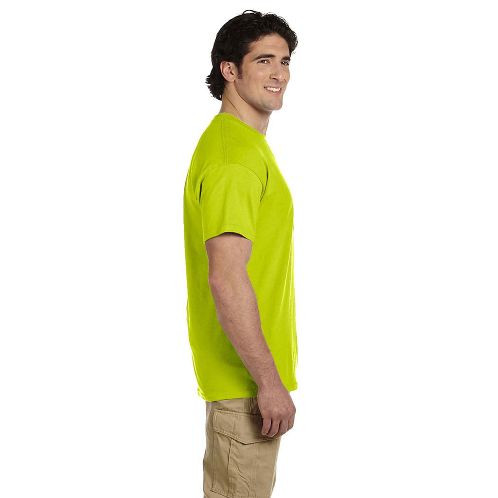 Gildan Men's Safety Green Ultra Cotton Tall 6 oz. T-Shirt