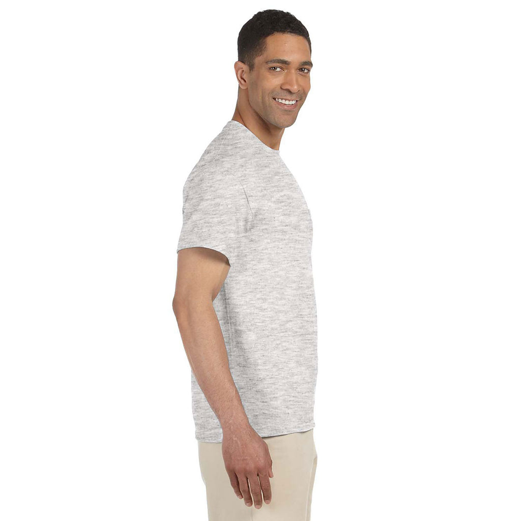 Gildan Unisex Ash Grey Ultra Cotton Pocket T-Shirt