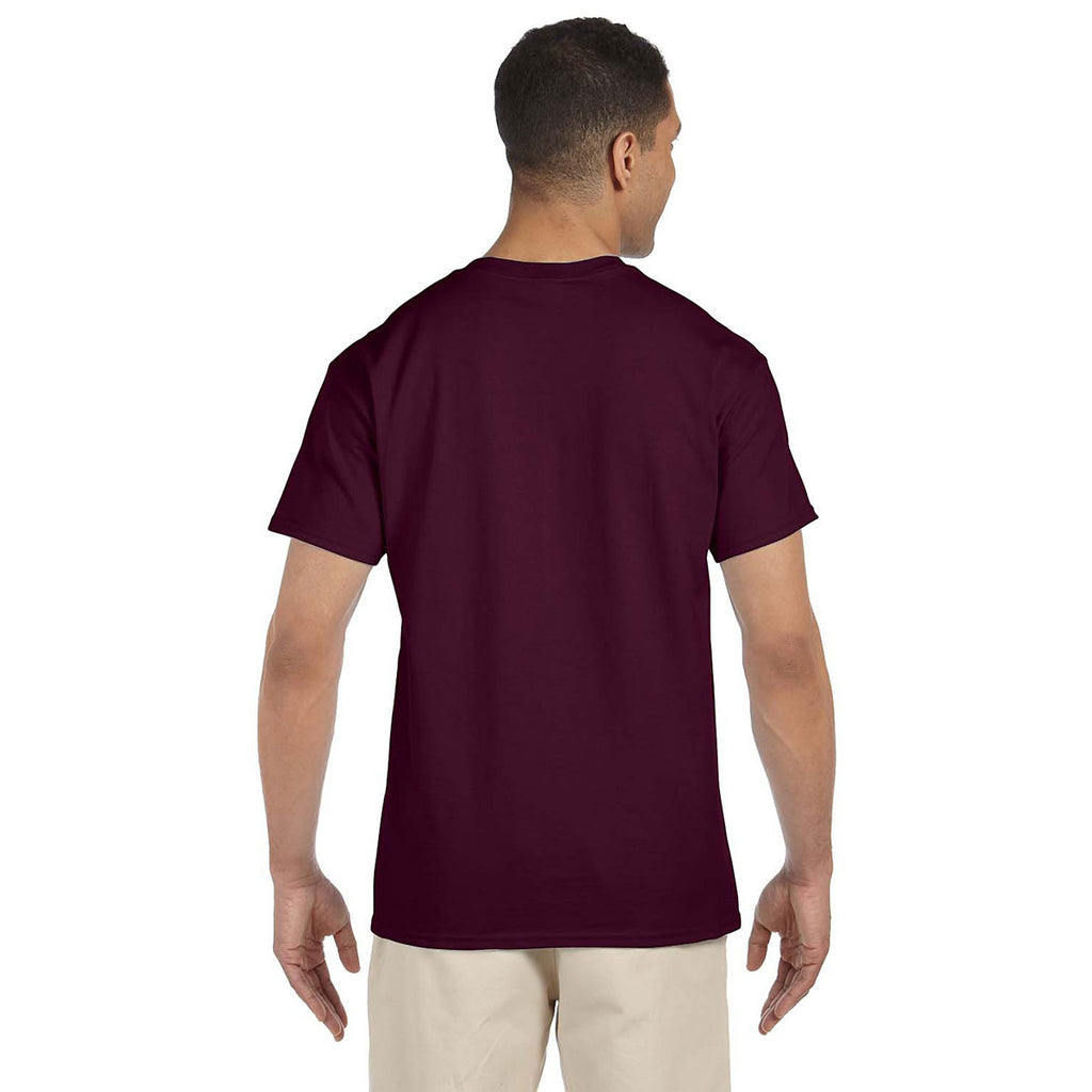 Gildan Unisex Maroon Ultra Cotton Pocket T-Shirt
