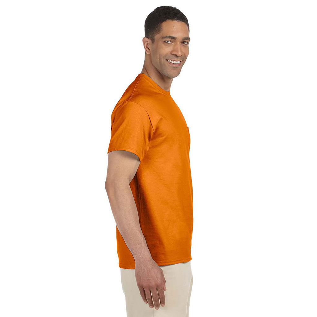 Gildan Unisex Safety Orange Ultra Cotton Pocket T-Shirt