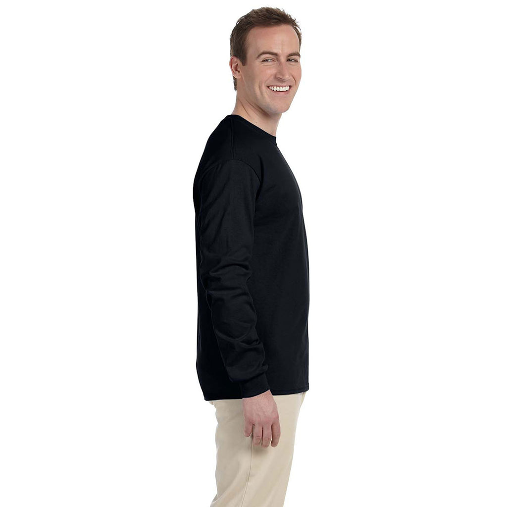 Gildan Men's Black Ultra Cotton Long Sleeve T-Shirt