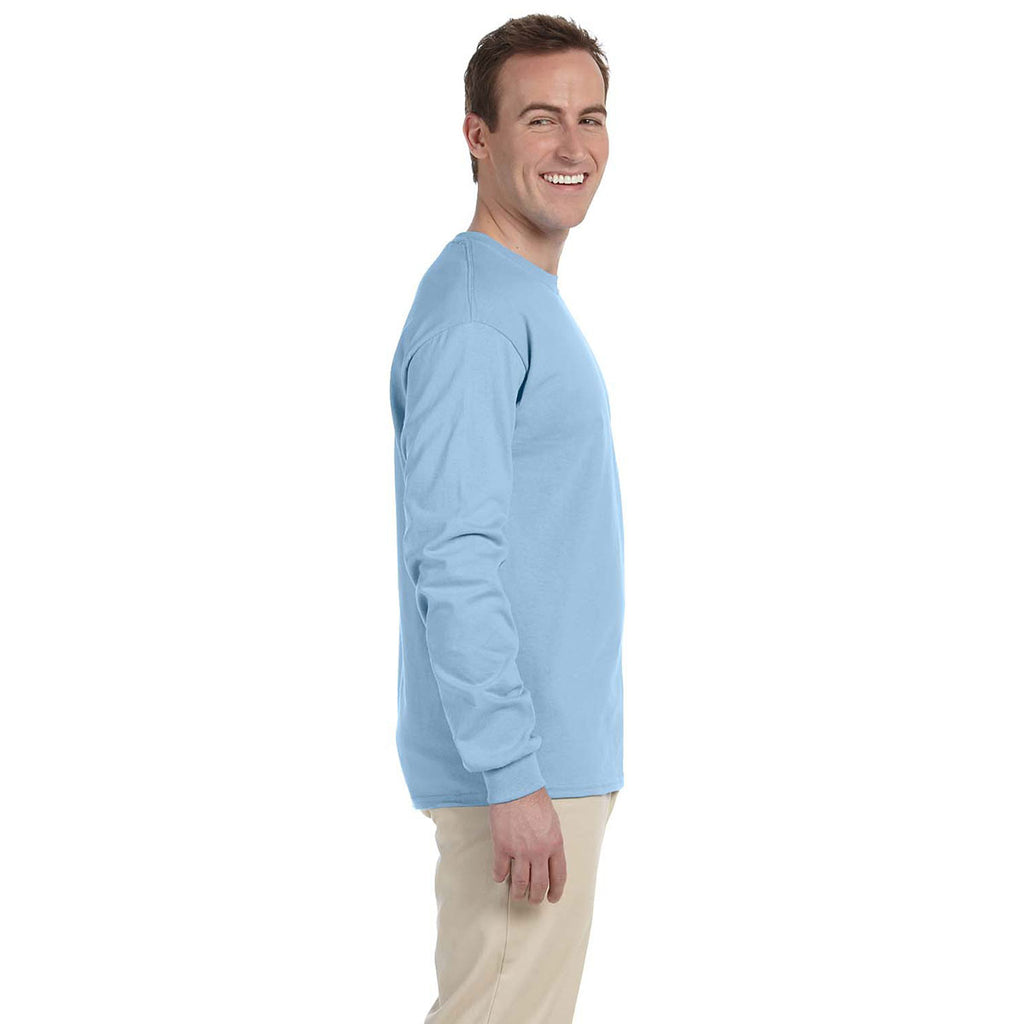Gildan Men's Light Blue Ultra Cotton Long Sleeve T-Shirt