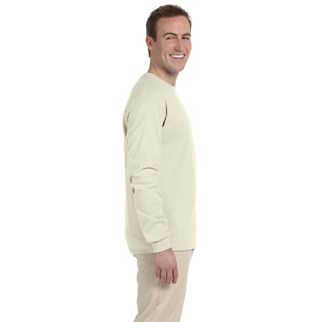 Gildan Men's Natural Ultra Cotton Long Sleeve T-Shirt