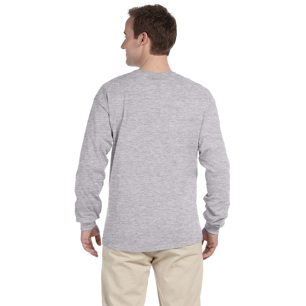 Gildan Men's Sport Grey Ultra Cotton Long Sleeve T-Shirt