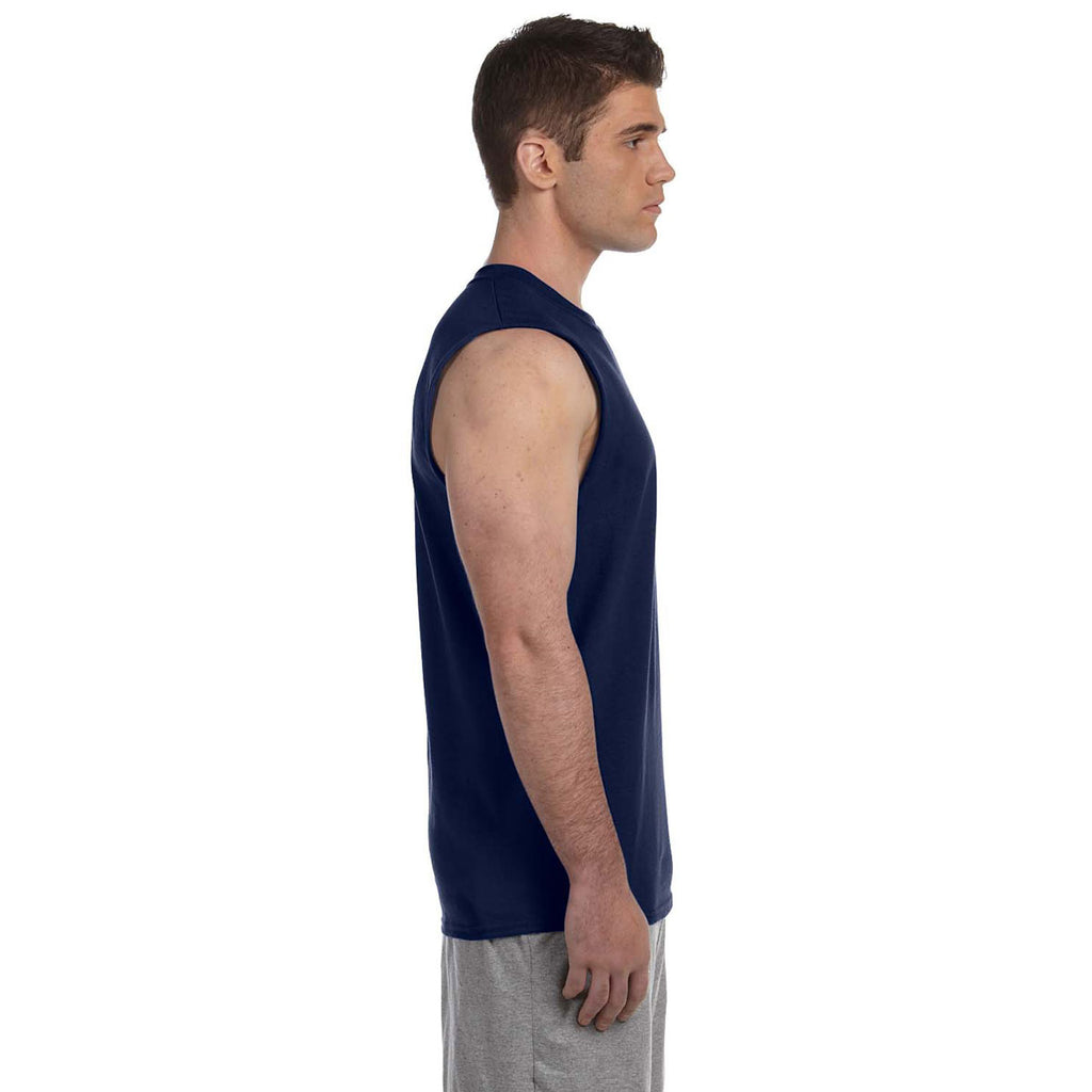 Gildan Unisex Navy Ultra Cotton 6 oz. Sleeveless T-Shirt