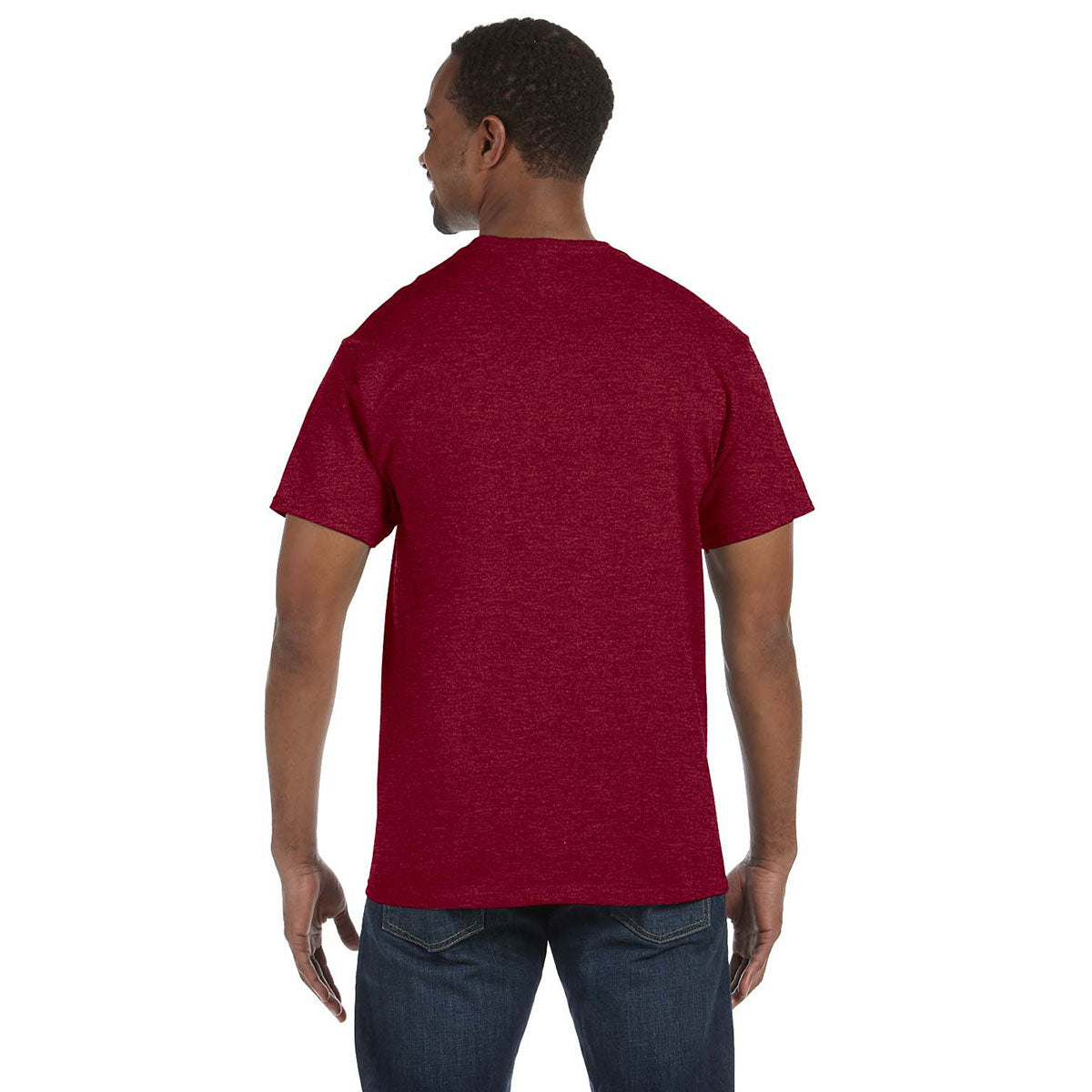 Gildan Men's Ultra Cotton Long Sleeve T-Shirt 2-Pack - Red-Ash Grey, Large - View #6