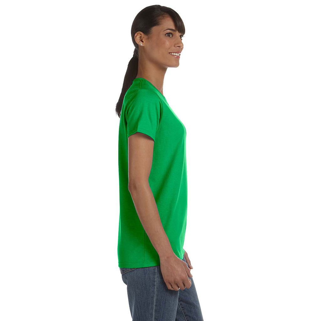 Gildan Women's Electric Green 5.3 oz. T-Shirt