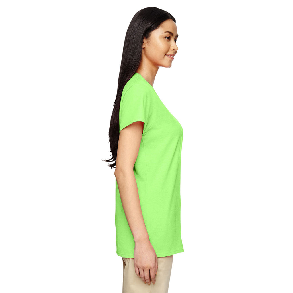 Gildan Women's Neon Green 5.3 oz. T-Shirt