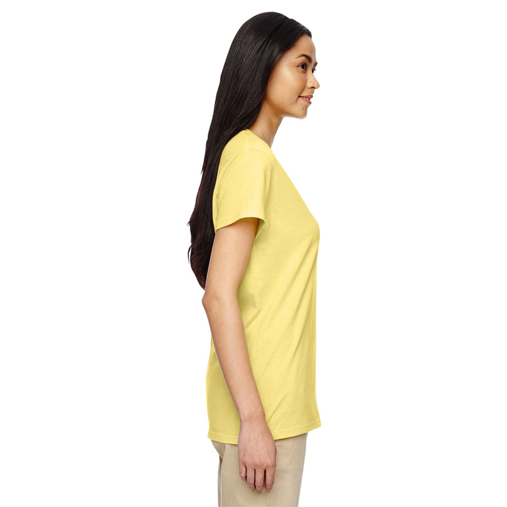 Gildan Women's Cornsilk 5.3 oz. V-Neck T-Shirt