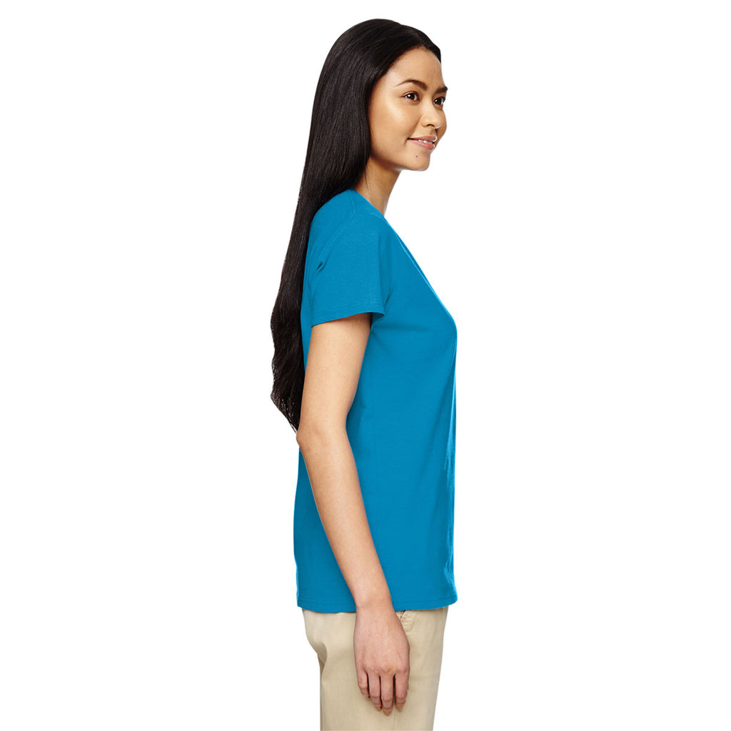 Gildan Women's Sapphire 5.3 oz. V-Neck T-Shirt