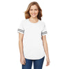 Gildan Women's White/Graphite Heather Heavy Cotton Victory T-Shirt