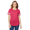 Gildan Women's Heather Red/White Heavy Cotton Victory T-Shirt