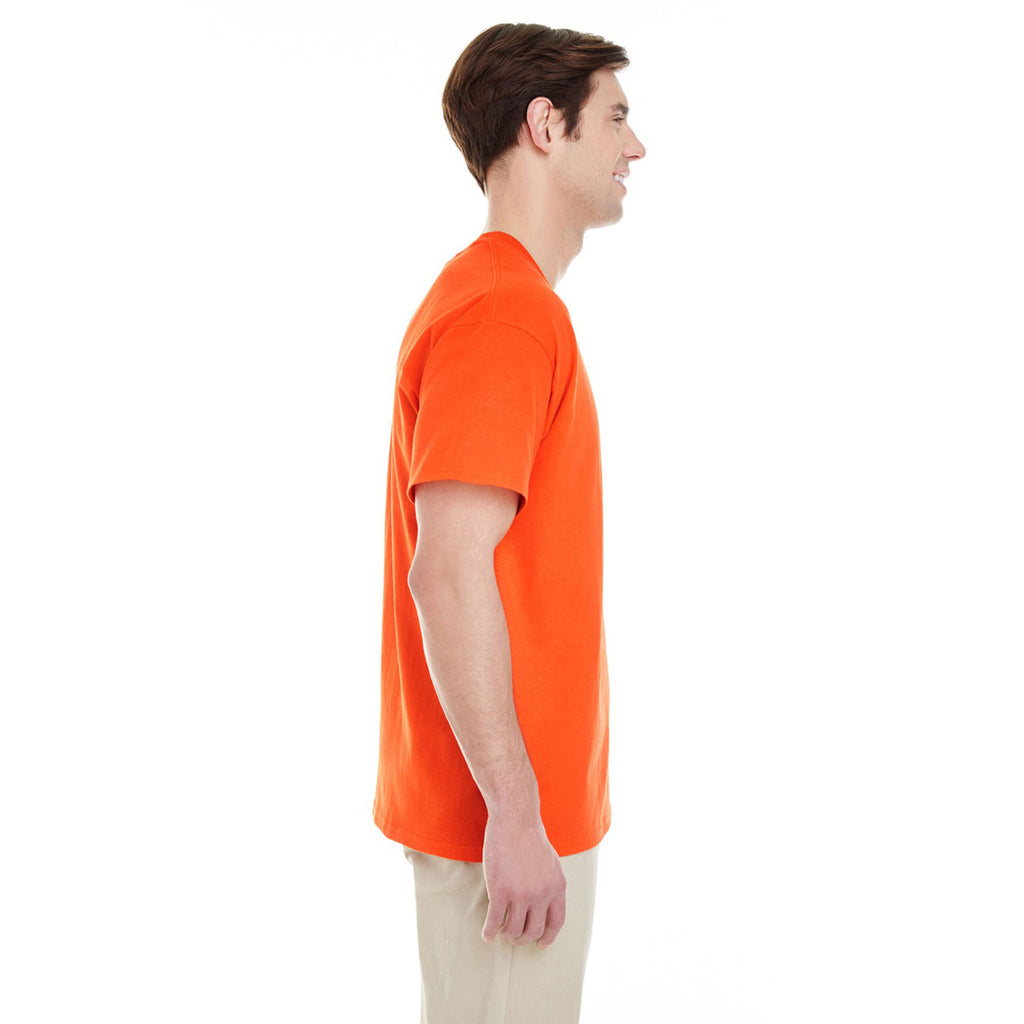 Gildan Men's Orange Heavy Cotton 5.3 oz. Pocket T-Shirt