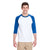 Gildan Unisex White/Royal 5.3 oz. 3/4-Raglan Sleeve T-Shirt