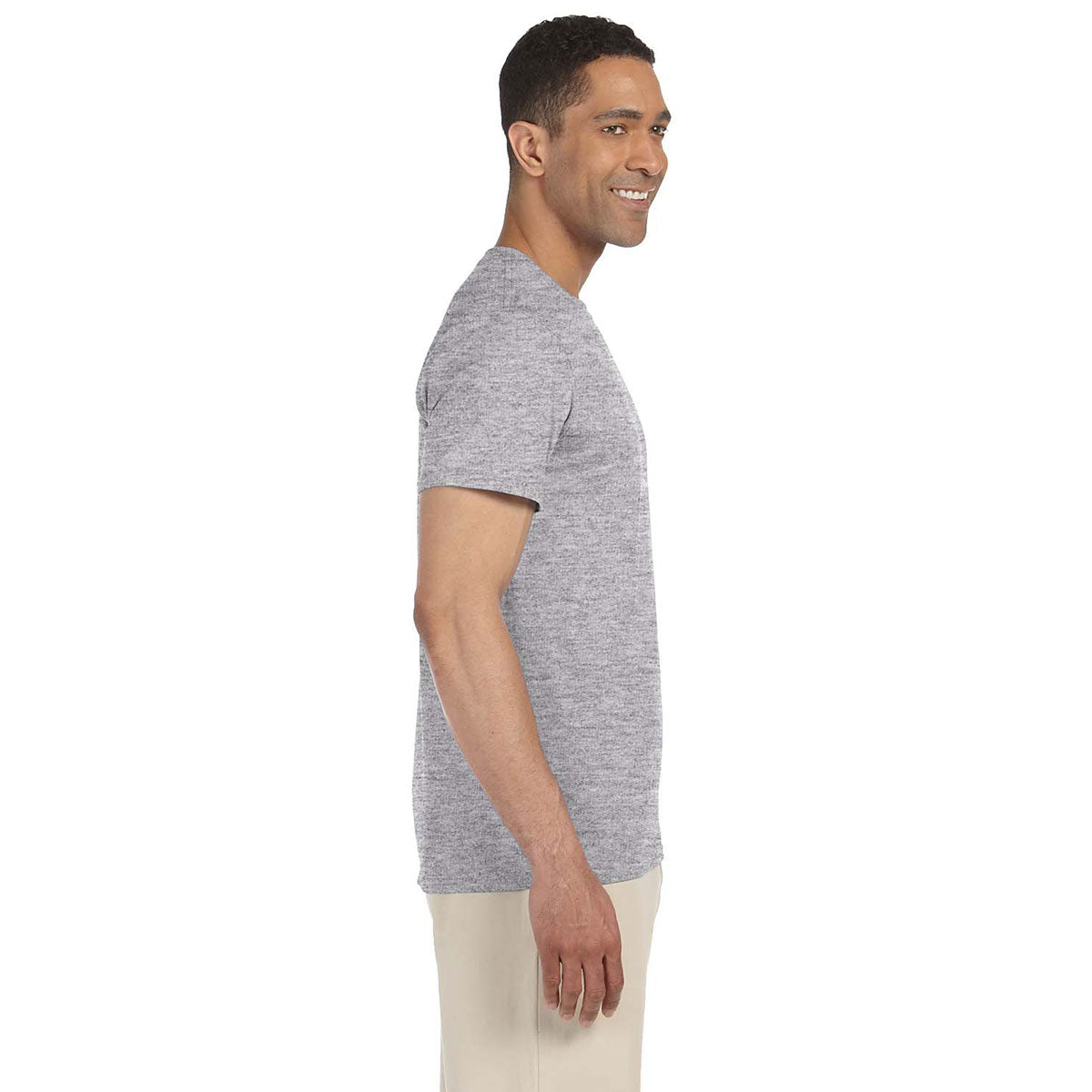 Gildan DryBlend Unisex Short Sleeve T-Shirt - 50% Cotton, Sport Grey, Medium - View #10