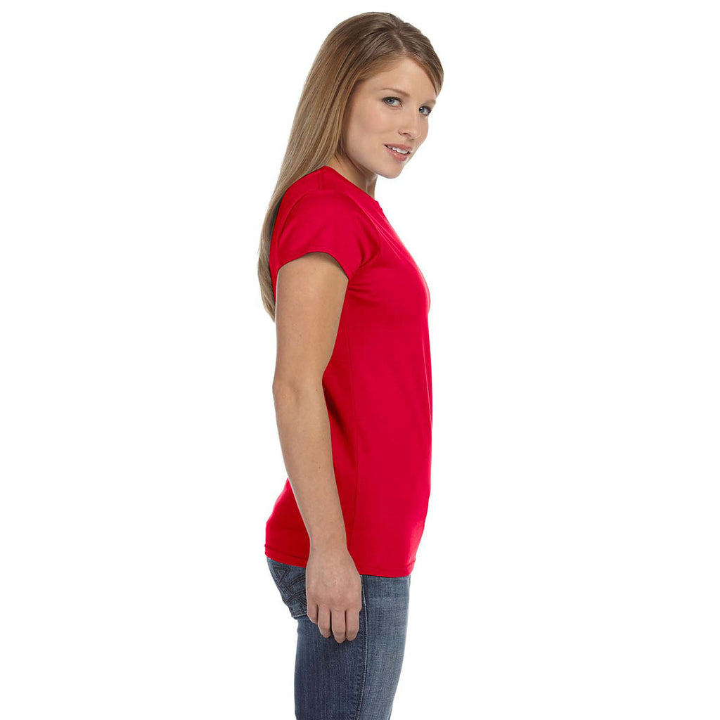 Gildan Women's Cherry Red Softstyle 4.5 oz. Fitted T-Shirt